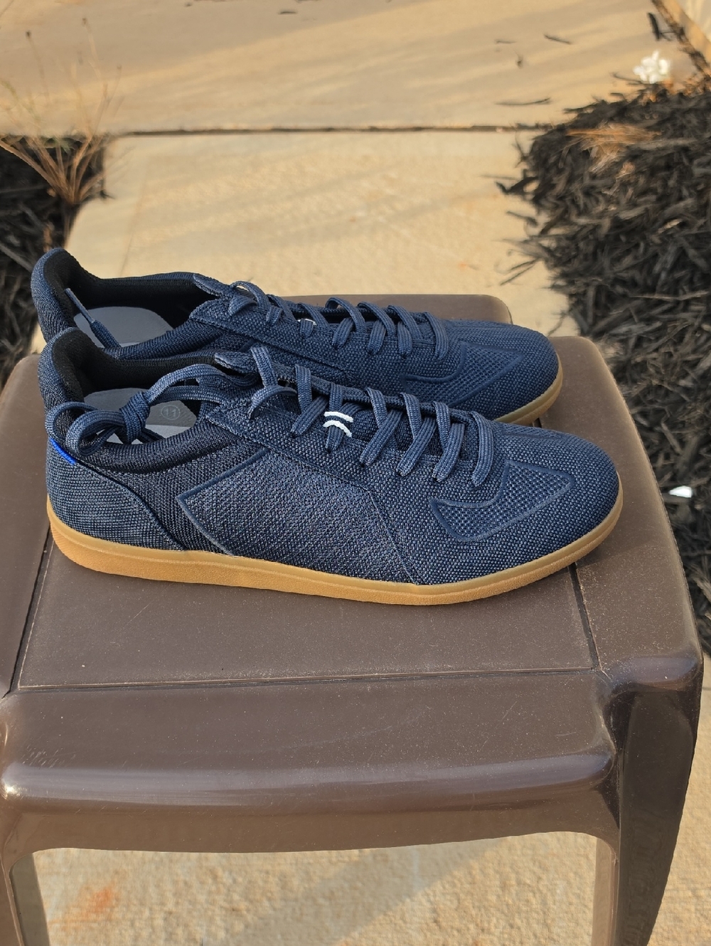 Rothy's The RS01 Sneaker Mens Lightweight Lace-Up Casual Blue Shoe Size 11